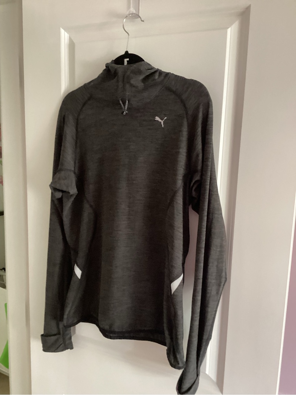 Puma Dark Gray Hooded Performance Pullover
